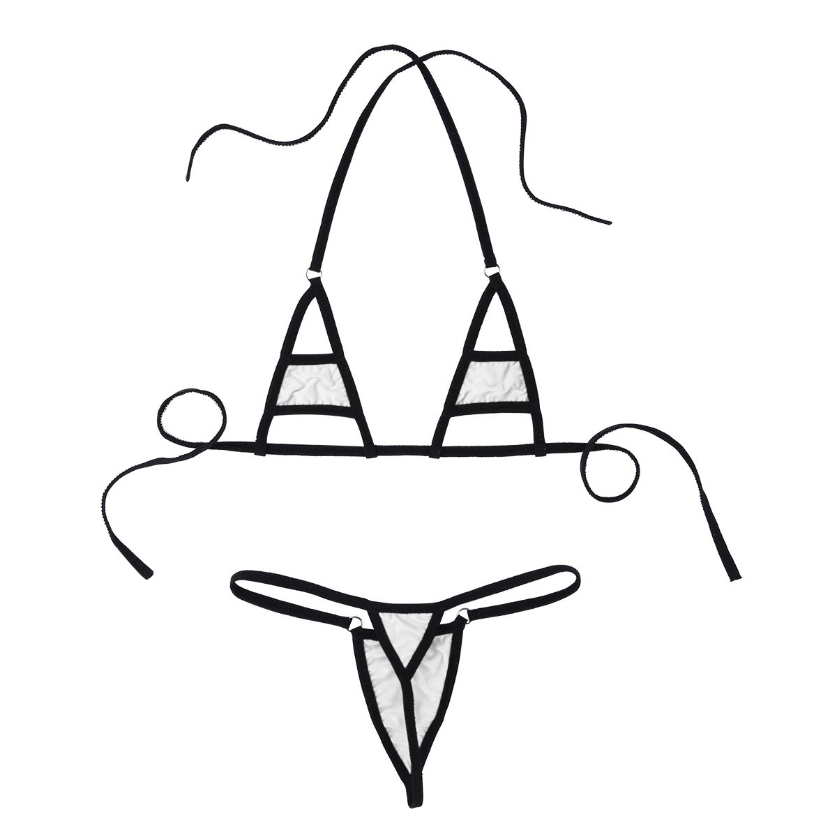 Sexy Women Underwear Lingerie Set / Micro Bikini Bra Top with Briefs Bottoms - EVE's SECRETS