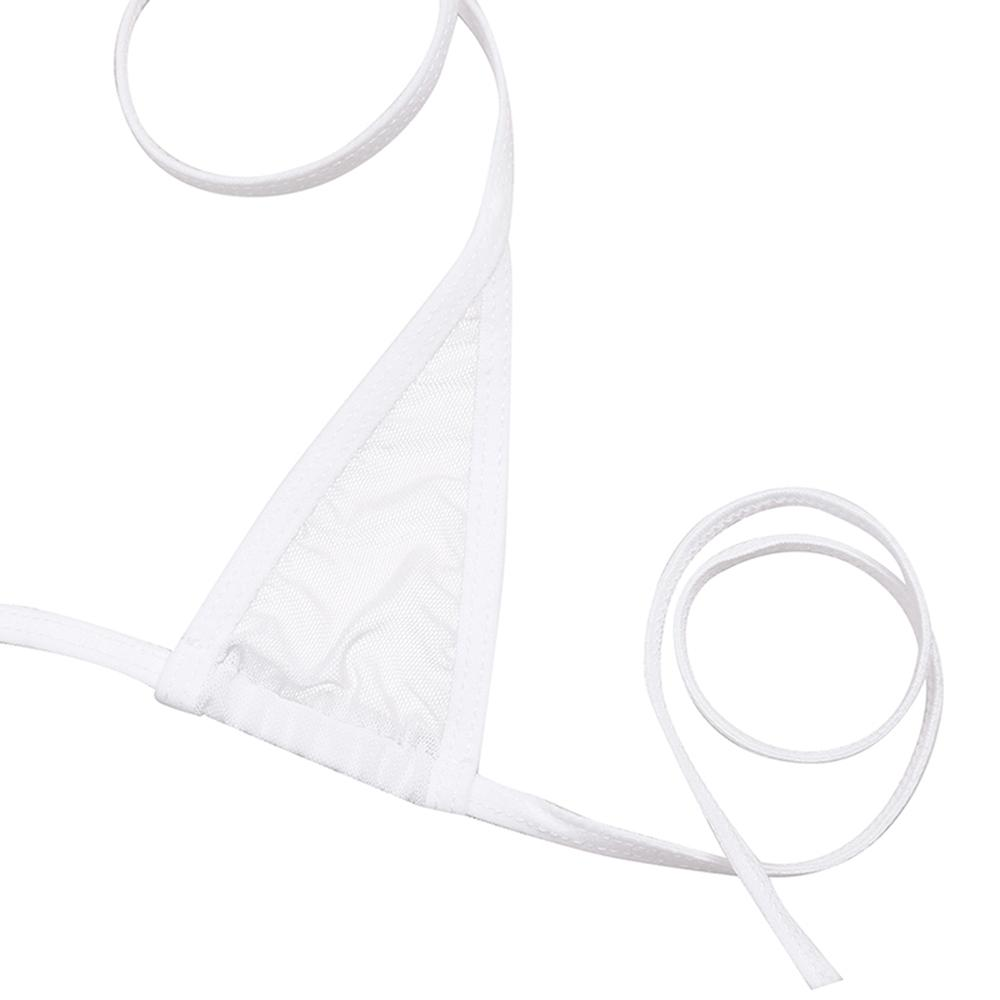 Sexy Women Underwear / Mesh See-through Halter Bikini Top with Tie Side / Hot Lingerie Set - EVE's SECRETS