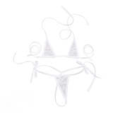 Sexy Women Underwear / Mesh See-through Halter Bikini Top with Tie Side / Hot Lingerie Set - EVE's SECRETS