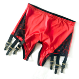 Sexy Women's Black Crotchless Garter Belt / Lace Suspender Belts Stockings Panty - EVE's SECRETS