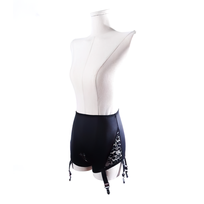 Sexy Women's Black Crotchless Garter Belt / Lace Suspender Belts Stockings Panty - EVE's SECRETS