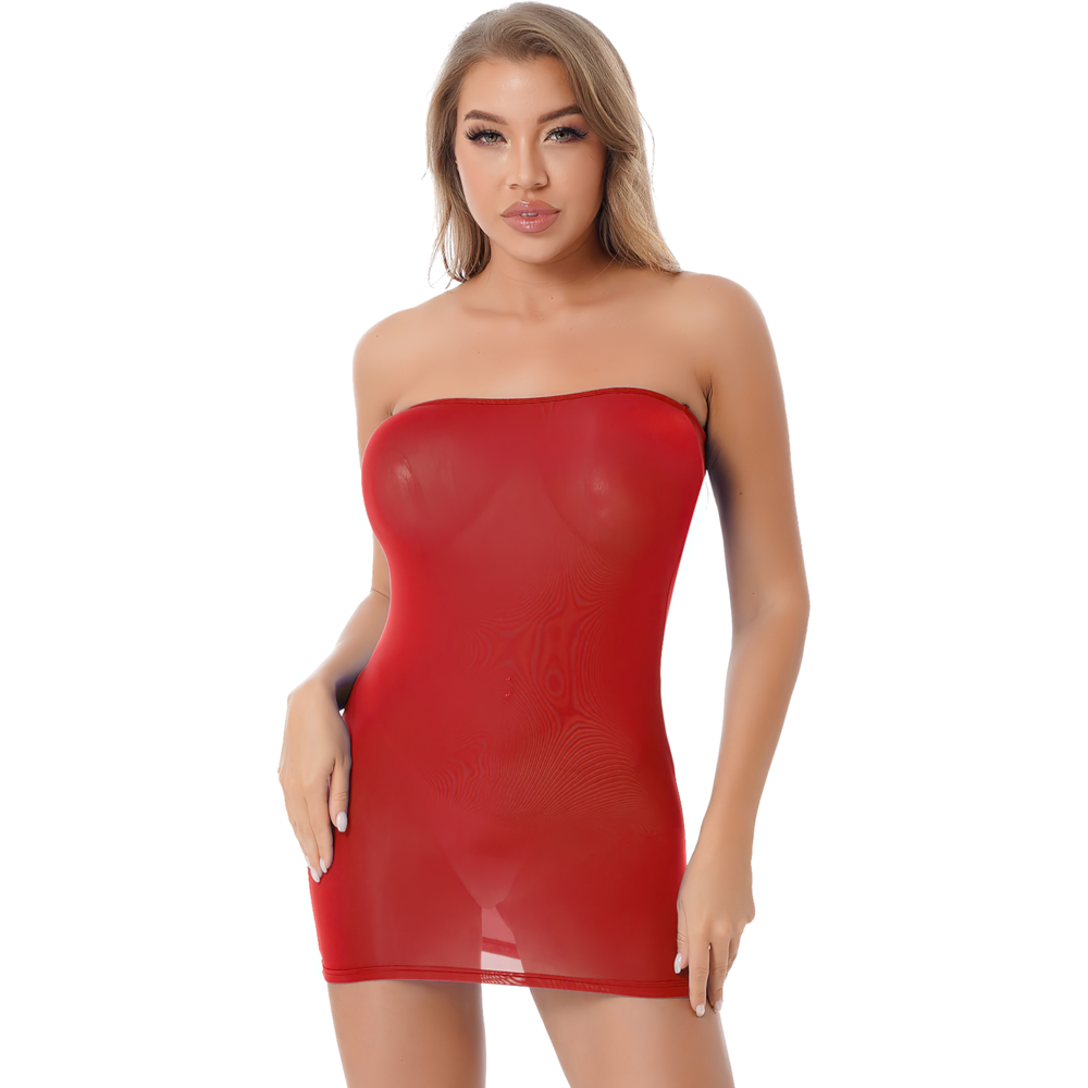 Sexy Women's Breathable Open-Back Short Dress  /  Erotic Female Transparent Clothing - EVE's SECRETS