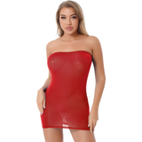Sexy Women's Breathable Open-Back Short Dress  /  Erotic Female Transparent Clothing - EVE's SECRETS