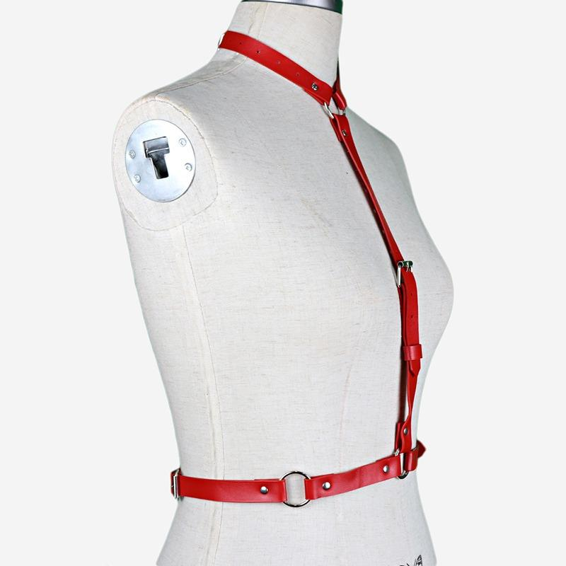 Sexy Women's Faux Leather Body Harness in Different Colors / Adjustable Body Bondage - EVE's SECRETS