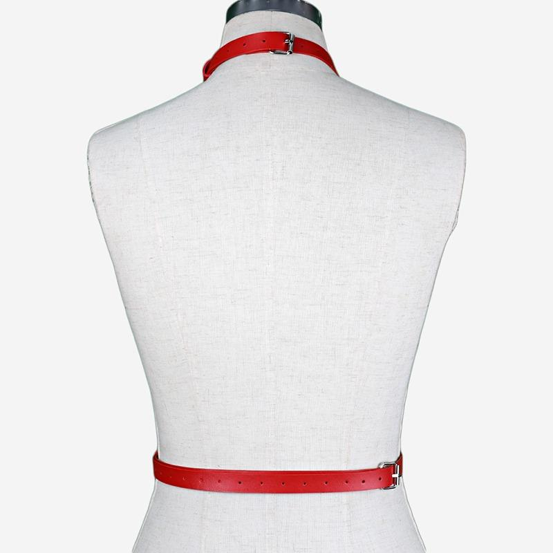 Sexy Women's Faux Leather Body Harness in Different Colors / Adjustable Body Bondage - EVE's SECRETS