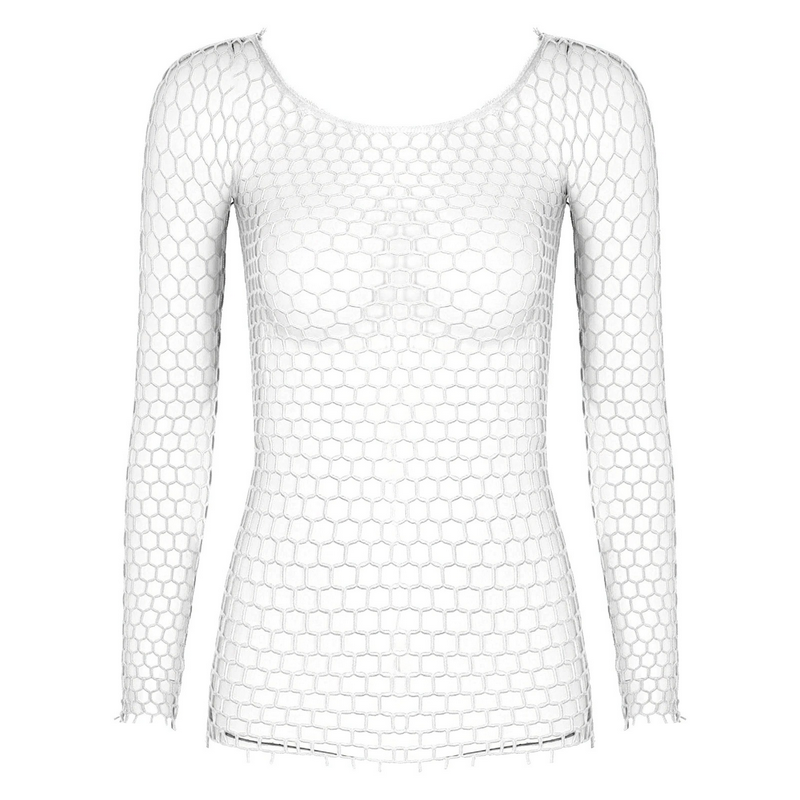 Sexy Women's Fishnet Top / Slim Fit Stretchy Clothing for Women / Female Eye-Catching Outfits - EVE's SECRETS