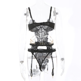 Sexy Women's Lace See Through Set of Bra and Panties / Luxury Black Ladies Underwear - EVE's SECRETS
