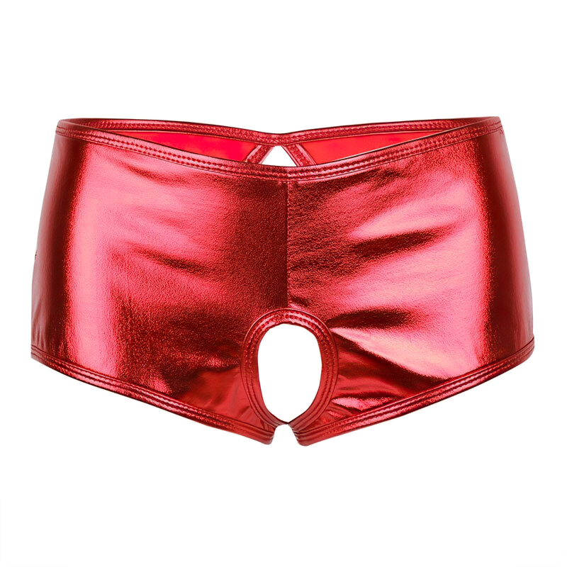 Sexy Women's Lingerie Nightclub Panties / Faux Leather Wetlook Sissy Underwear - EVE's SECRETS