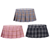 Sexy Women's Mid Waist Elastic Mini Skirt / Single Layer Cosplay Skirt in Scottish Style - EVE's SECRETS