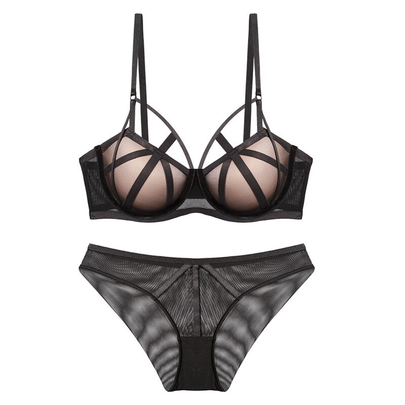 Sexy Women's Push-Up Bra Set / Lace Panties with Hollow Brassiere / Erotic Lingerie - EVE's SECRETS