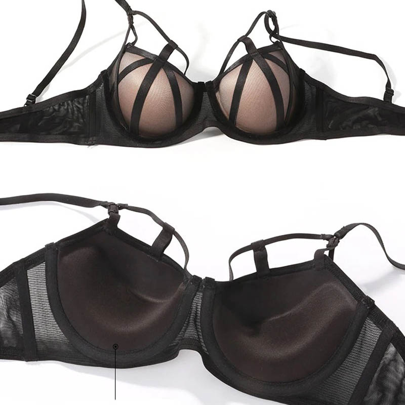 Sexy Women's Push-Up Bra Set / Lace Panties with Hollow Brassiere / Erotic Lingerie - EVE's SECRETS