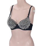 Sexy Women's Rhinestone Cover Bra with Spikes / Alternative Style Clothing - EVE's SECRETS
