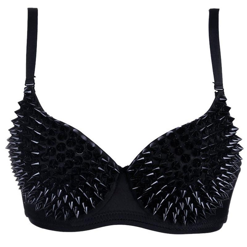 Sexy Women's Rhinestone Cover Bra with Spikes / Alternative Style Clothing - EVE's SECRETS