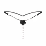 Sexy Women's Open Crotch Underwear / Attractive Open Beading Flower G-String Thong - EVE's SECRETS