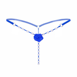 Sexy Women's Open Crotch Underwear / Attractive Open Beading Flower G-String Thong - EVE's SECRETS