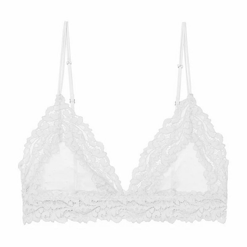 Sexy Women's Underwear / Floral Lace Wire Free Bra / Bustier Sheer Top - EVE's SECRETS