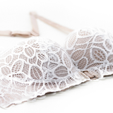 Sexy Y-shaped Back Beauty / Front Closure Wire Free Lace Floral Women's Underwear - EVE's SECRETS
