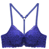 Sexy Y-shaped Back Beauty / Front Closure Wire Free Lace Floral Women's Underwear - EVE's SECRETS