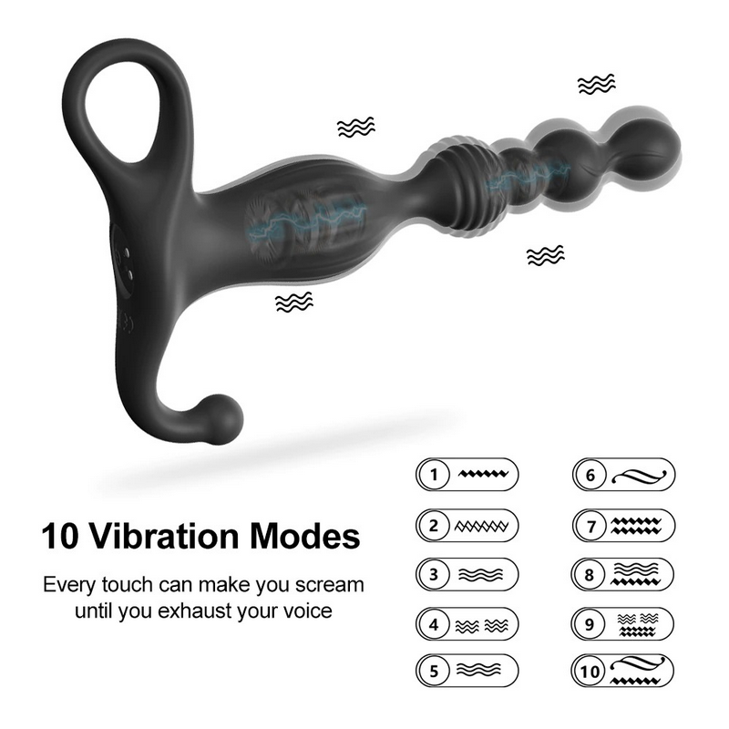 Silicone Anal Beads Sex Toys / Adult Anal Prostate Massager / Erotic Anal Vibrant Plug - EVE's SECRETS