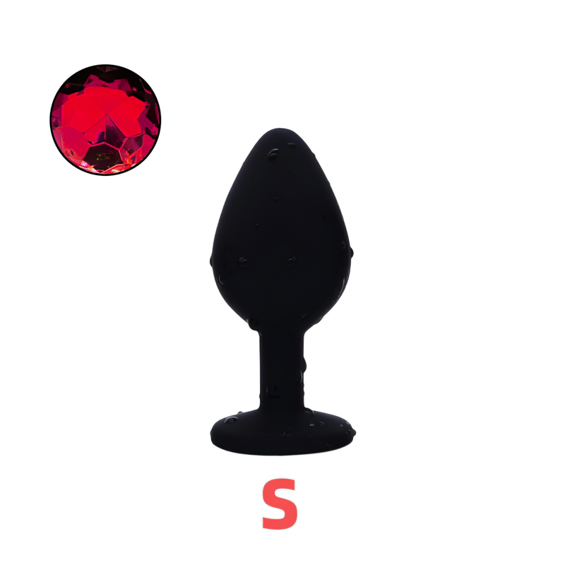 Silicone Anal Plug With G-Spot For Men And Women / Bullet Vibrator Toy / Red Stone Butt Plugs - EVE's SECRETS