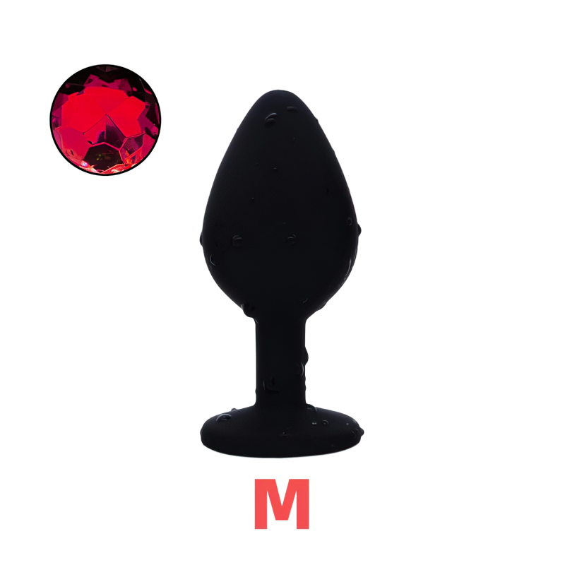 Silicone Anal Plug With G-Spot For Men And Women / Bullet Vibrator Toy / Red Stone Butt Plugs - EVE's SECRETS