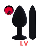 Silicone Anal Plug With G-Spot For Men And Women / Bullet Vibrator Toy / Red Stone Butt Plugs - EVE's SECRETS