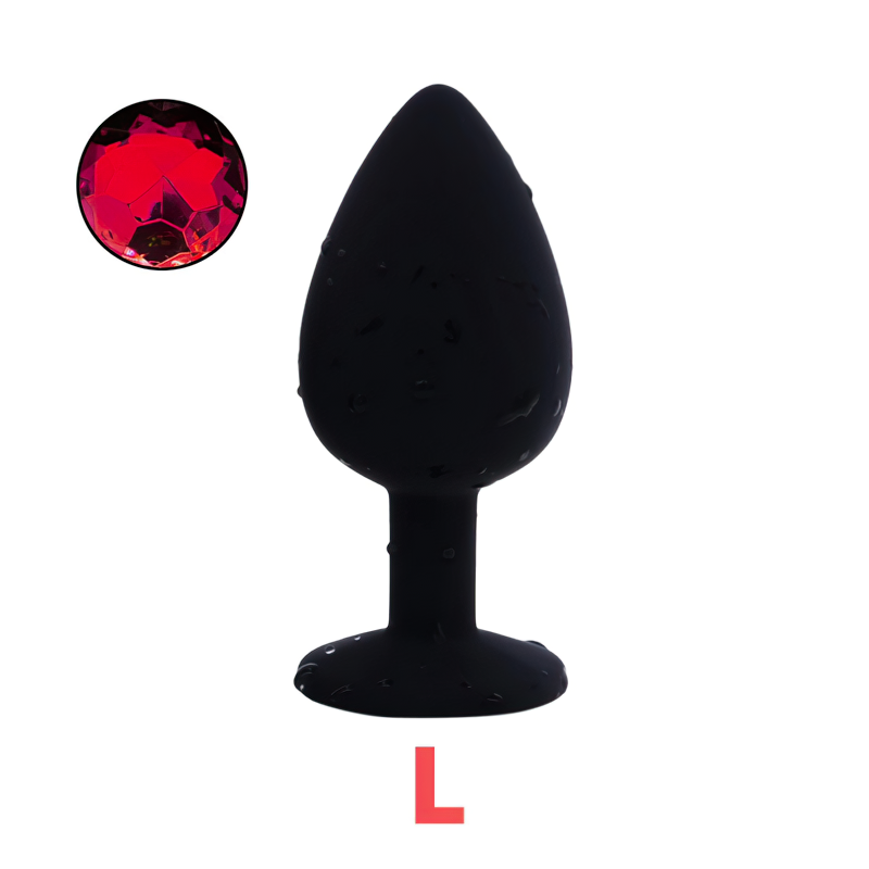 Silicone Anal Plug With G-Spot For Men And Women / Bullet Vibrator Toy / Red Stone Butt Plugs - EVE's SECRETS