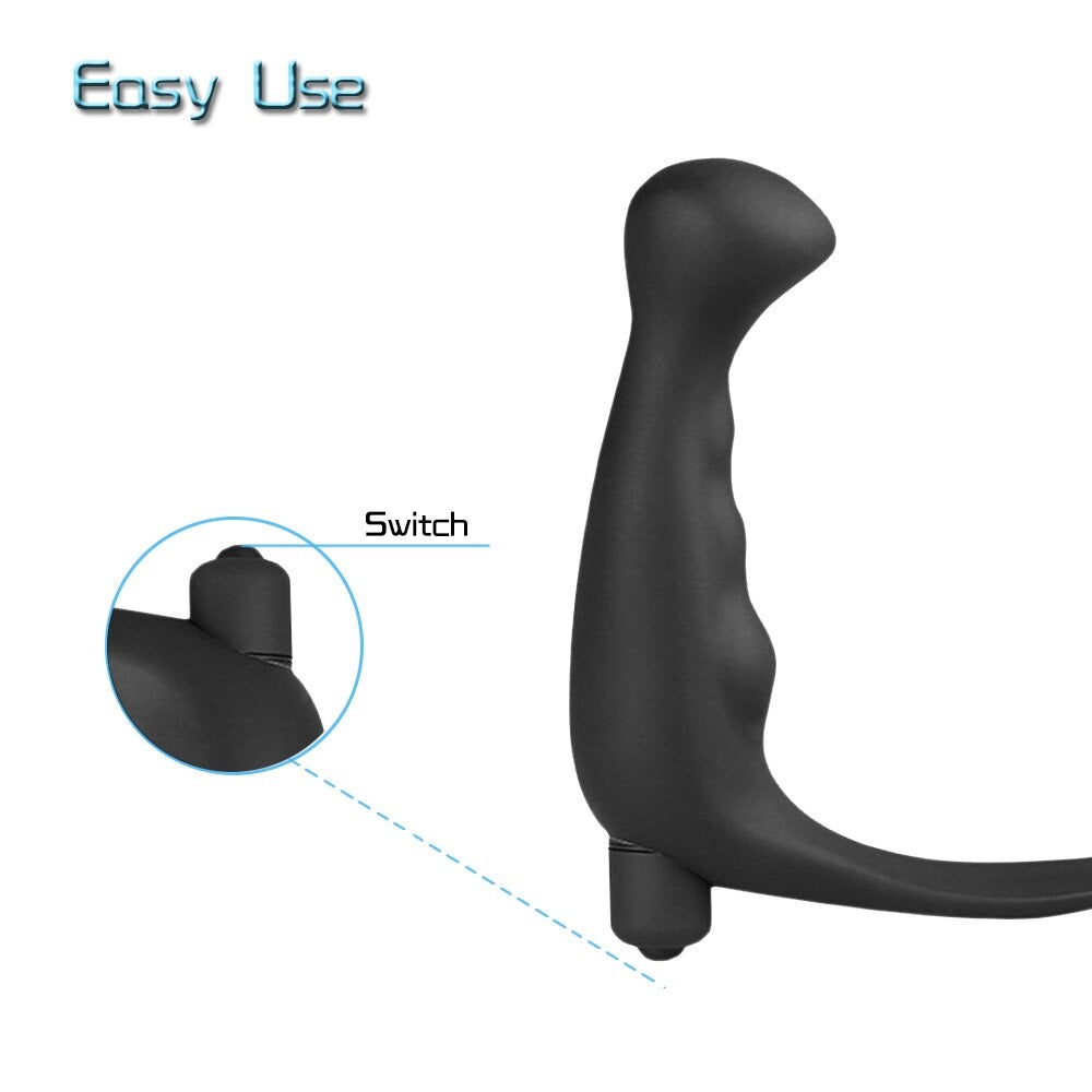 Silicone Anal Vibrator / Men Climax Delay Ejaculation Cock Ring / Adult Sex Toys - EVE's SECRETS