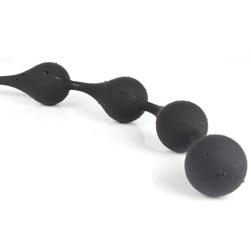 Silicone Big Anal Balls / Intimate Black Anal Beads / Sex Toys for Women & Men - EVE's SECRETS