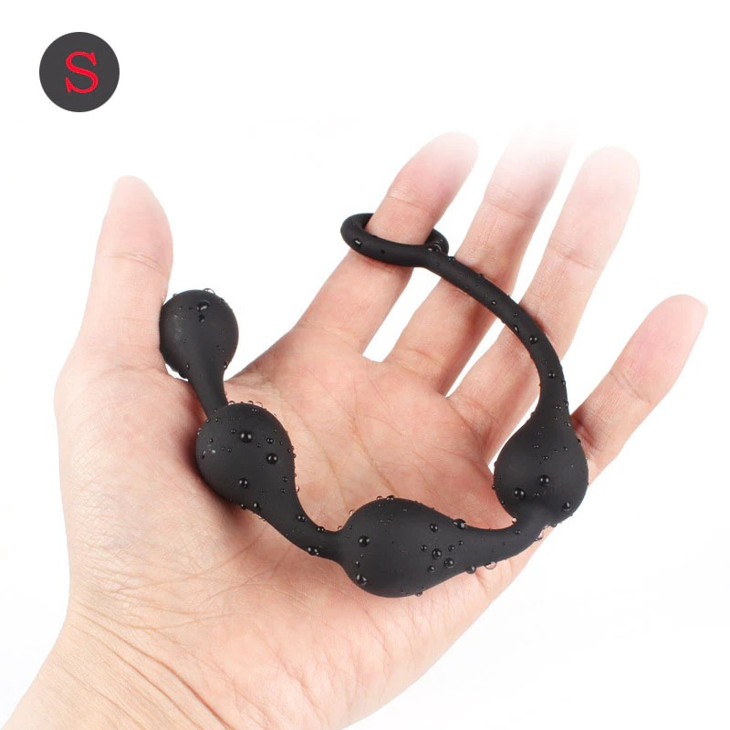 Silicone Big Anal Balls / Intimate Black Anal Beads / Sex Toys for Women & Men - EVE's SECRETS