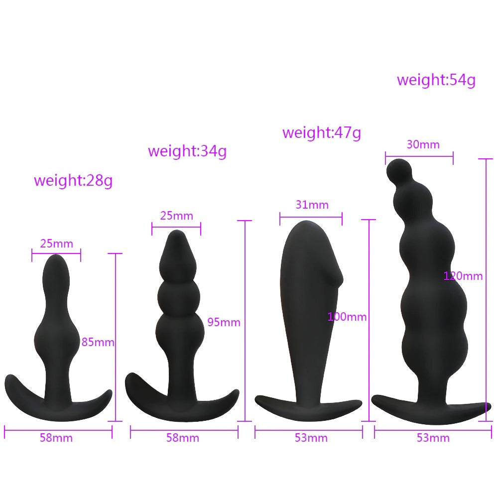 Silicone Butt Plugs / Bullet Anal Beads Stimulator / Adult Sex Toys Dildo Anal Plug - EVE's SECRETS