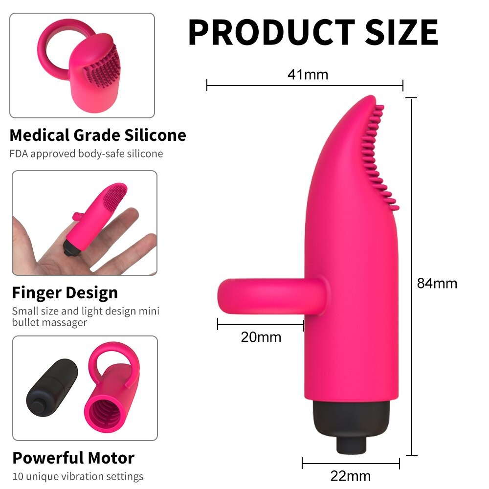 Silicone Clitoral Stimulator / Vaginal Massager Vibrator / Finger Sex Toy for Ladies - EVE's SECRETS