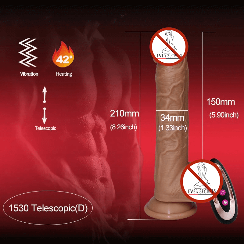 Thrusting Silicone Dildo Vibrators with Remote Control / Realistic Masturbators / Adult Sex Toys - EVE's SECRETS
