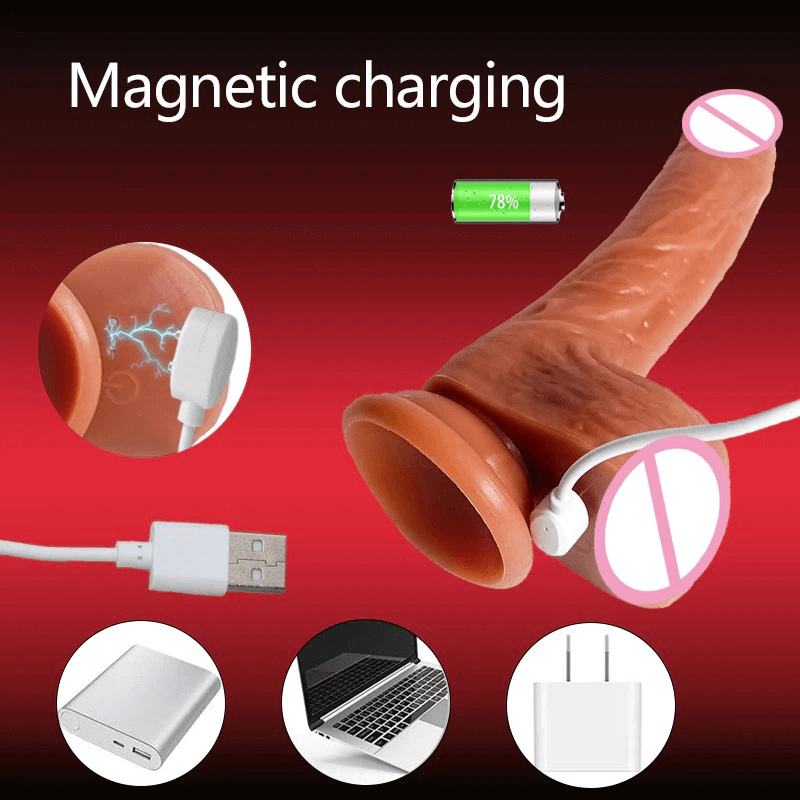 Thrusting Silicone Dildo Vibrators with Remote Control / Realistic Masturbators / Adult Sex Toys - EVE's SECRETS