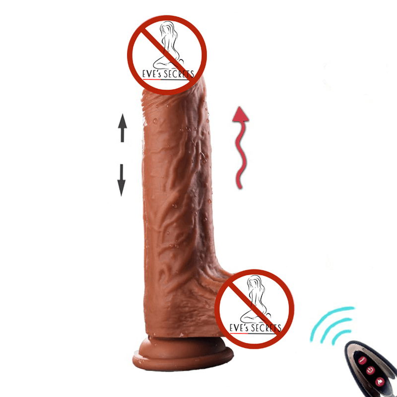 Thrusting Silicone Dildo Vibrators with Remote Control / Realistic Masturbators / Adult Sex Toys - EVE's SECRETS