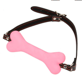 Silicone Dog Bone Gag with PU Leather Straps / Adult Erotic Sex Toy for Ladies - EVE's SECRETS