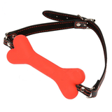Silicone Dog Bone Gag with PU Leather Straps / Adult Erotic Sex Toy for Ladies - EVE's SECRETS