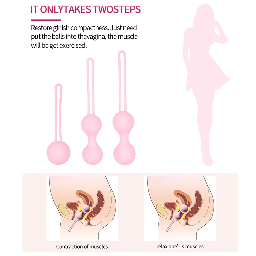 Silicone Vaginal Kegel Balls / Vagina Tighten Exerciser of Ben Wa Balls / Sex Toys for Women - EVE's SECRETS