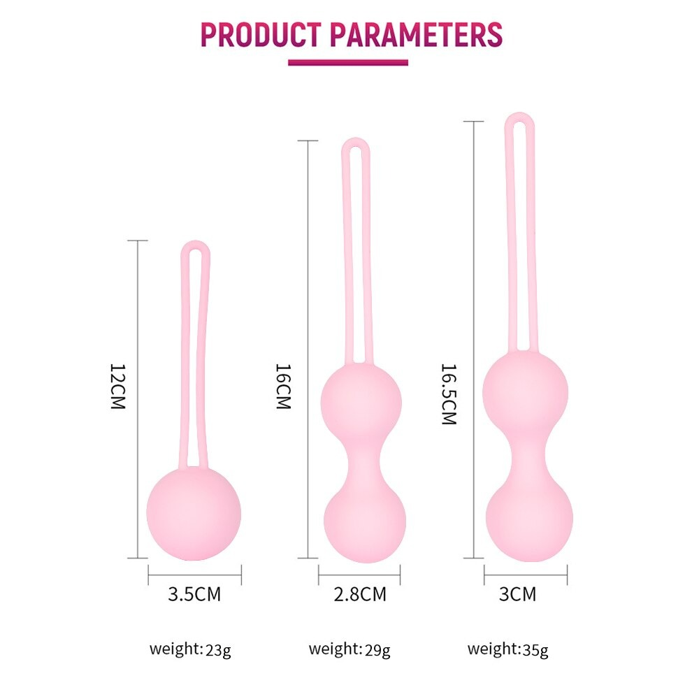 Silicone Vaginal Kegel Balls / Vagina Tighten Exerciser of Ben Wa Balls / Sex Toys for Women - EVE's SECRETS