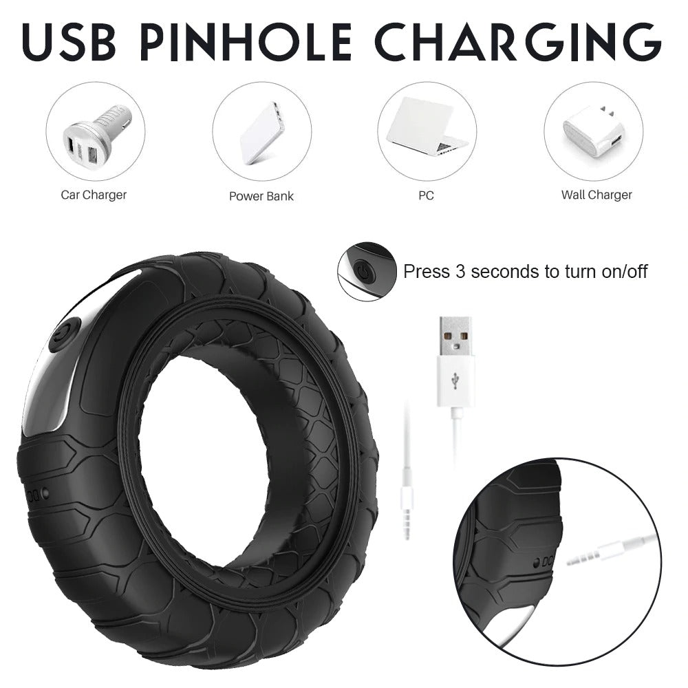 Silicone Vibrating Cock Ring / Remote Penis Massager / Delay Ejaculation Exerciser - EVE's SECRETS