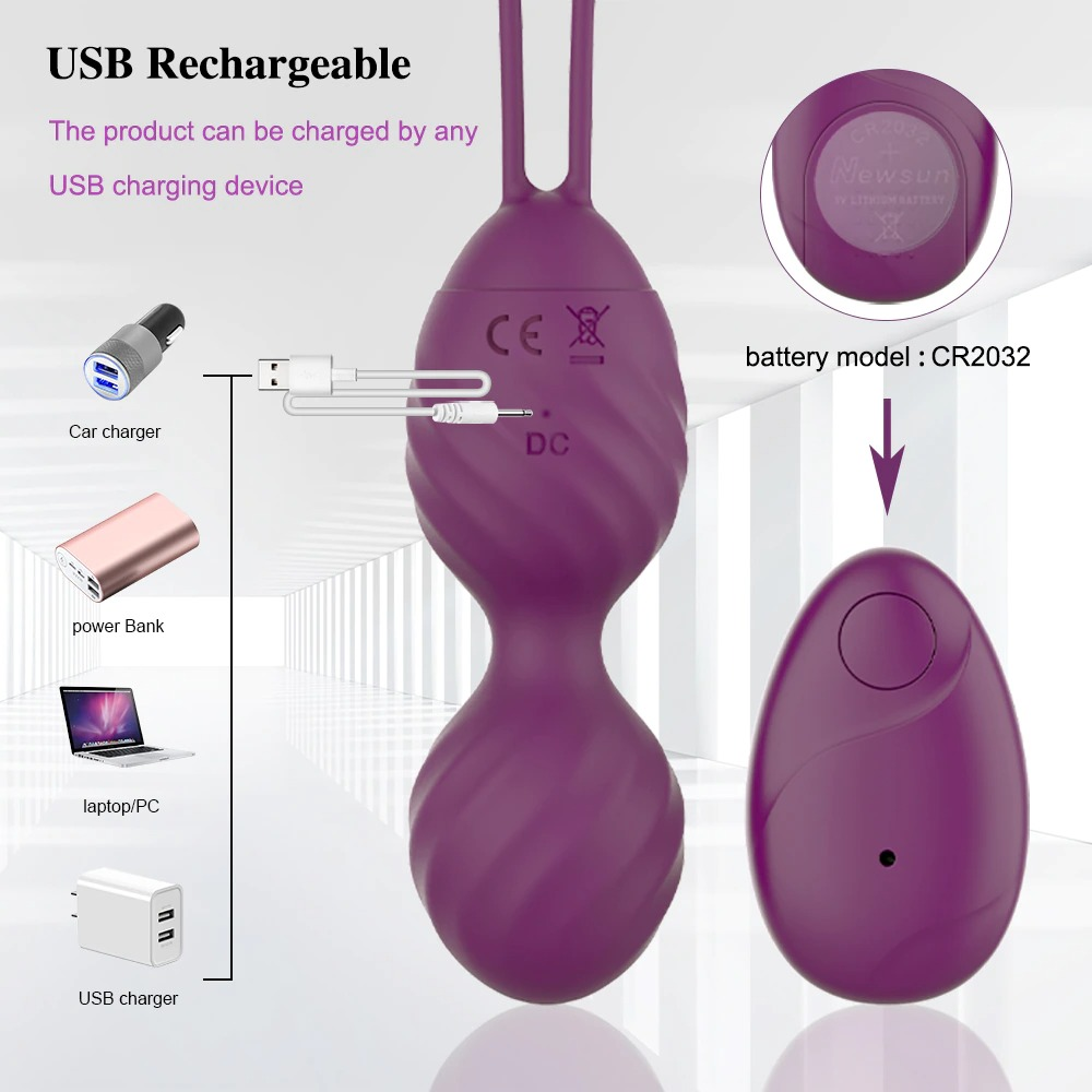 Female Wireless Vibrating Vaginal Ball / Remote Sex Toy Silicone Vibrating Eggs - EVE's SECRETS
