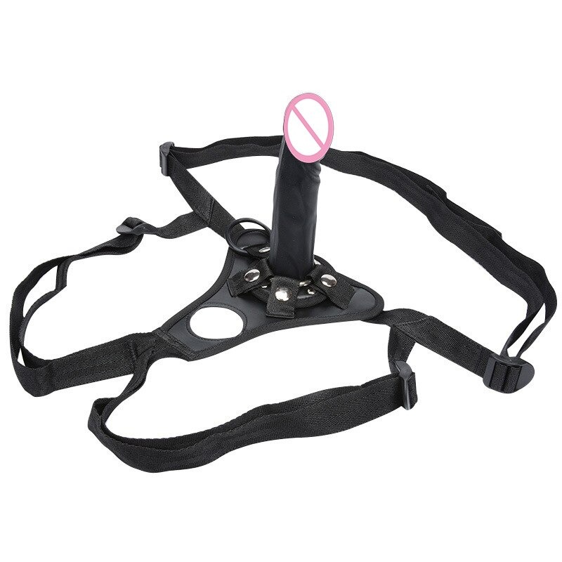 Silicone Wearable Realistic Dildo for Women / Adult Dildo on PU Leather Harness - EVE's SECRETS