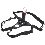 Silicone Wearable Realistic Dildo for Women / Adult Dildo on PU Leather Harness - EVE's SECRETS