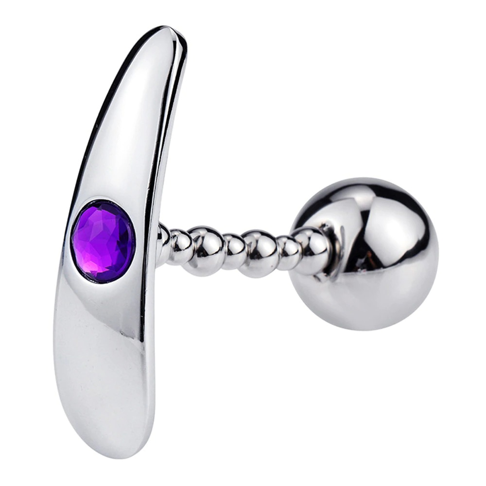 Silver Anus Sex Toys / Anal Plug With Flexible Head / Unisex Stainless Steel Masturbator - EVE's SECRETS