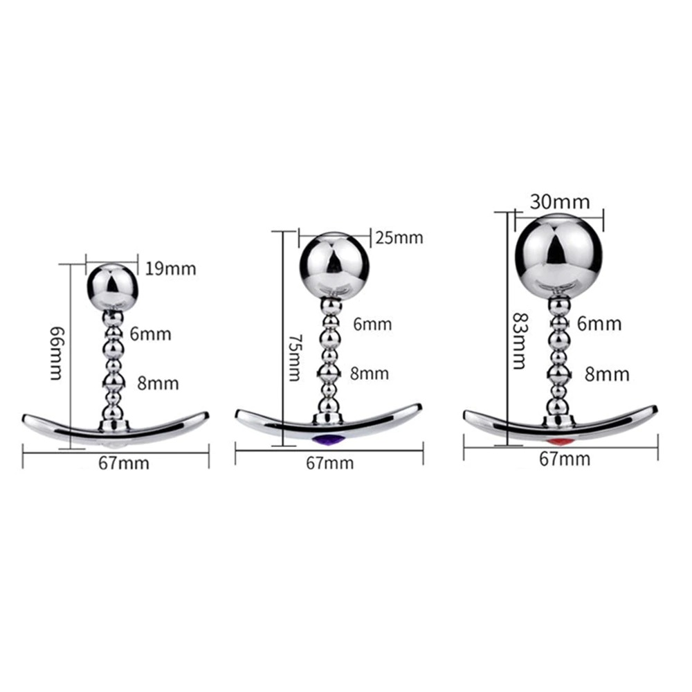 Silver Anus Sex Toys / Anal Plug With Flexible Head / Unisex Stainless Steel Masturbator - EVE's SECRETS