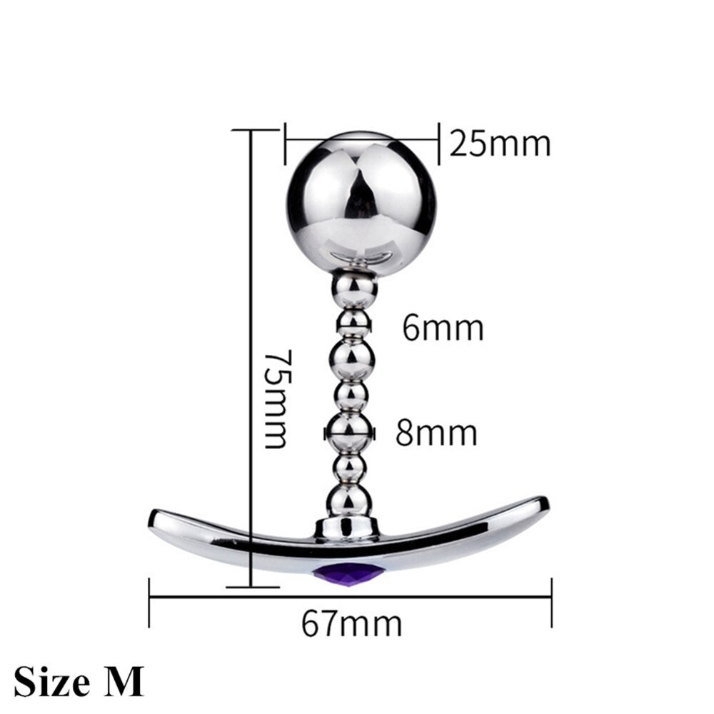 Silver Anus Sex Toys / Anal Plug With Flexible Head / Unisex Stainless Steel Masturbator - EVE's SECRETS
