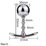 Silver Anus Sex Toys / Anal Plug With Flexible Head / Unisex Stainless Steel Masturbator - EVE's SECRETS