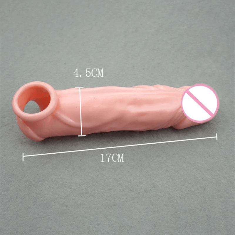 Simulated Penis Extension for Men / Embossed Silicone Cock Sleeve / Male Sex Toys - EVE's SECRETS