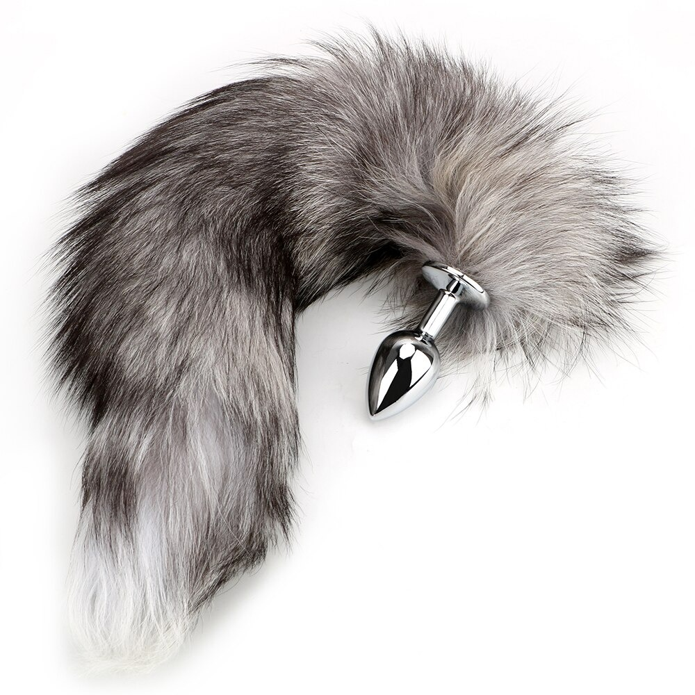 Smooth Touch Anal Plug for Men & Women / Stainless Steel Sex Toy Fox Tail - EVE's SECRETS