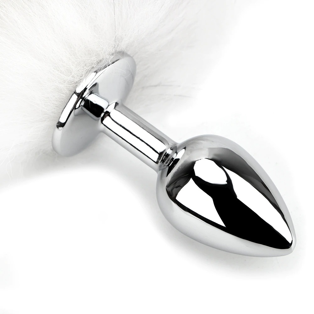 Smooth Touch Anal Plug for Men & Women / Stainless Steel Sex Toy Fox Tail - EVE's SECRETS